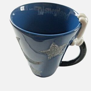 2013 Disneyland Mickey Sorcerer Mug Cup Arm Blue Star Moon Glitter Disney Parks
